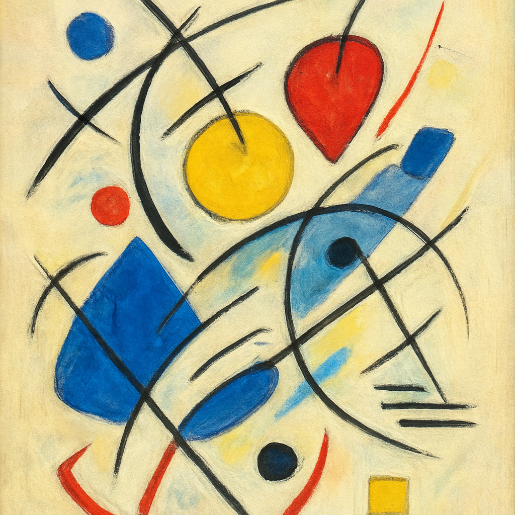 Composition abstraite lyrique dans le style de Kandinsky