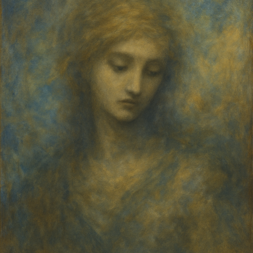 Œuvre symboliste onirique dans le style de Redon et Moreau